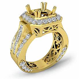 Vintage Style Engagement Anniversary Diamond Ring 18k Gold (1.65Ct. tw.)