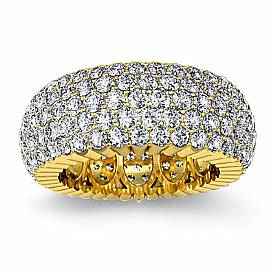 4 Ct Round Pave Diamond Eternity Anniversary Ring Band 14k Gold (4Ct. tw.)