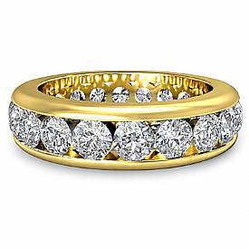 Round Diamond Channel Eternity Wedding band 14k Gold (2.2Ct. tw.)