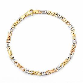 14k Tri Color Gold Men