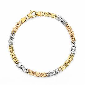 14k Tri Color Gold Men