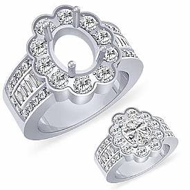 1.70 CT Round & baguette Diamond Anniversary Wedding BAND