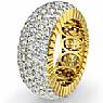 4 Ct Round Pave Diamond Eternity Anniversary Ring Band 14k Gold Yellow (4Ct. tw.)