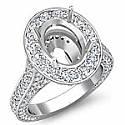 2.10 Ct Vintage Diamond Engagement Ring Oval Setting 14k Gold