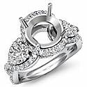 1.40 CT Pear Cut Diamond 3 Stone Anniversary Ring Setting 14k WG