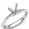 Solitaire Engagement Diamond Ring 14k White Gold