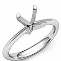 Solitaire Engagement Diamond Ring 14k White Gold