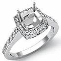 0.50 CT Round Diamond Semi Mount Engagement Ring W Gold