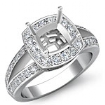 0.60 Ct Cushion Diamond Engagement Ring Setting 14k White Gold