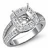 0.60 Ct Cushion Diamond Engagement Ring Setting 14k White Gold