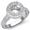 1.60 Ct Diamond Engagement Ring Round Setting 14k White Gold