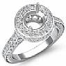 1.60 Ct Diamond Engagement Ring Round Setting 14k White Gold
