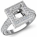 1.60 Ct Diamond Engagement Ring Cushion Setting 14k White Gold