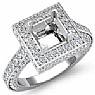 1.60 Ct Diamond Engagement Ring Cushion Setting 14k White Gold