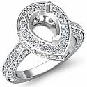 1.60 Ct Diamond Engagement Ring Pear Setting 14k White Gold