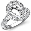 1.60 Ct Diamond Engagement Ring Cushion Setting 14k White Gold