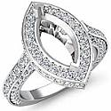 1.60 Ct Diamond Engagement Ring Cushion Setting 14k White Gold