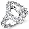 1.60 Ct Diamond Engagement Ring Cushion Setting 14k White Gold