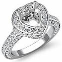 1.60Ct Diamond Engagement Ring Cushion Setting 14k White Gold