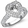 1.60Ct Diamond Engagement Ring Cushion Setting 14k White Gold