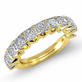Princess Diamond Women Wedding Band 14k Gold (2.2Ct. tw.)