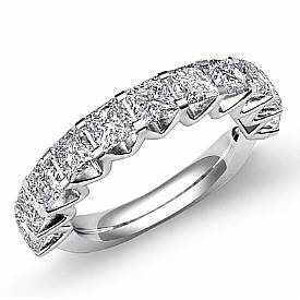 2.2 ct Princess Diamond Women Wedding Band White Gold
