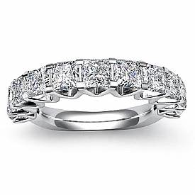 2.2 ct Princess Diamond Women Wedding Band White Gold