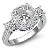 1.10 CT Princess Cushion Diamond 3 Stone Engagement Ring W Gold