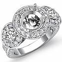 1.3 Ct Diamond Engagement Ring Setting 14 K White Gold