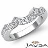 Round Pave Diamond Half Wedding Band 14k White Gold 2.5mm Women's Ring 0.47Ct