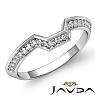 2mm Women's Half Wedding Band Round Cut Pave Diamond 14k White Gold Ring 0.45Ct