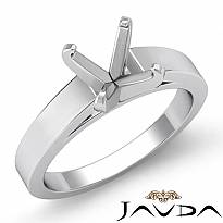 4g Cathedral Flat Edge Solitaire Semi Mount Engagement Setting 14k Wh Gold 3.5mm