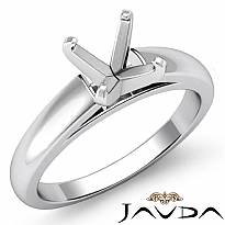 6g Diamond Solitaire Semi Mount Engagement Ring Cathedral Setting 18k Gold White