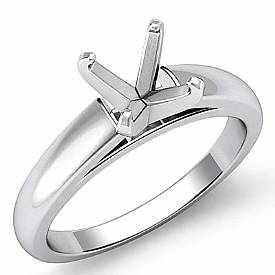 6g Diamond Solitaire Semi Mount Engagement Ring Cathedral Setting 18k W Gold