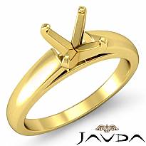 5.5g Diamond Solitaire Semi Mount Engagement Ring Cathedral Setting 14k Gold Yellow