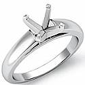 Diamond Classic Solitaire Engagement Ring Setting 14k White Gold