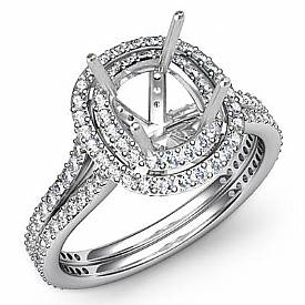 1.55CT Diamond Antique Engagement Ring Cushion Setting W Gold