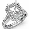 1.60Ct Antique Diamond Engagement Ring Emerald Setting 14k W Gold