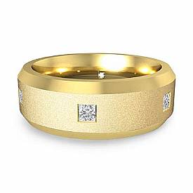 Princess DIamond Men Wedding Band Eternity Ring 14k Gold (0.5Ct. tw.)