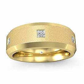 Princess DIamond Men Wedding Band Eternity Ring 14k Gold (0.5Ct. tw.)