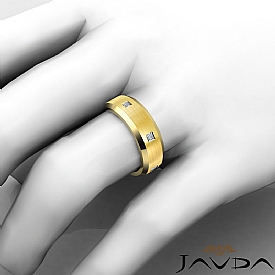 Princess DIamond Men Wedding Band Eternity Ring 14k Gold (0.5Ct. tw.)