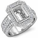 1.65 Ct Round Diamond Engagement Ring Setting 14k W Gold