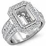 1.65 Ct Round Diamond Engagement Ring Setting 14k W Gold