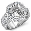 1.65 Ct Round Diamond Engagement Ring Setting 14k W Gold