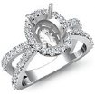 0.75 Ct Unique Diamond Engagement Ring Oval Semi Mount 14k Gold