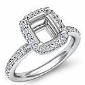 0.36 Ct Diamond Engagement Ring Cushion Setting 14k White Gold