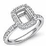 0.36 Ct Diamond Engagement Ring Cushion Setting 14k White Gold
