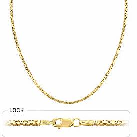 14k Yellow Gold Byzantine Chain (2.00mm,24",14.20g)