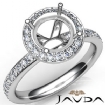 1Ct Round Pave Diamond Vintage Engagement Ring Setting 14k Gold