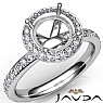 0.60 Ct Diamond Vintage Engagement Ring 14k White Gold Halo Setting Semi Mount